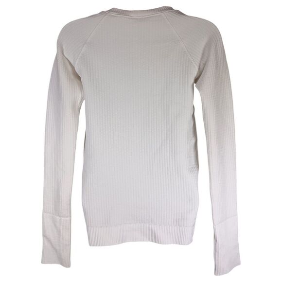 Lululemon Top 4 Womens White Rest Less Pullover Any Nylon Shirt Breathable Solid - Picture 2 of 5